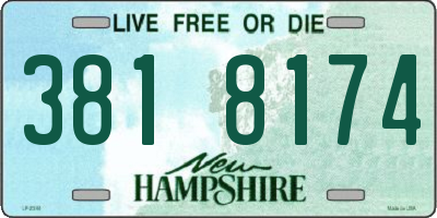 NH license plate 3818174