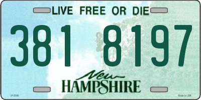 NH license plate 3818197