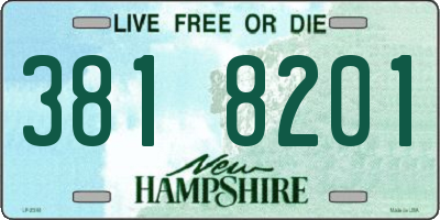 NH license plate 3818201