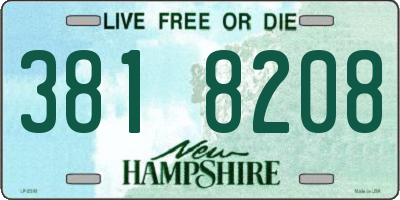 NH license plate 3818208