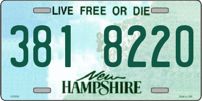 NH license plate 3818220