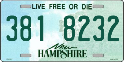 NH license plate 3818232