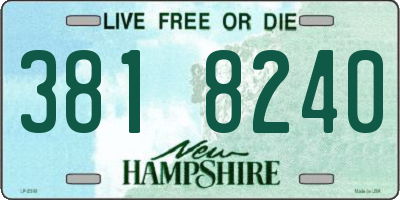 NH license plate 3818240