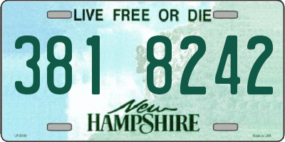NH license plate 3818242