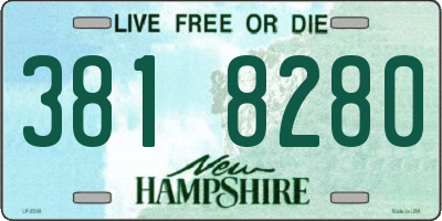 NH license plate 3818280