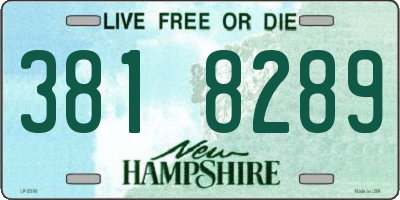 NH license plate 3818289
