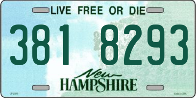 NH license plate 3818293