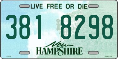 NH license plate 3818298