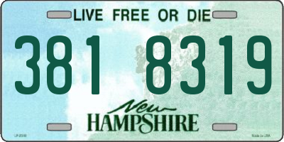 NH license plate 3818319