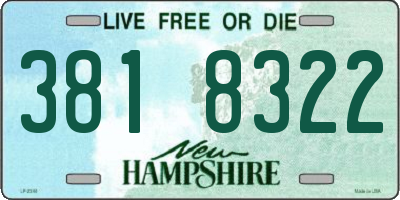 NH license plate 3818322