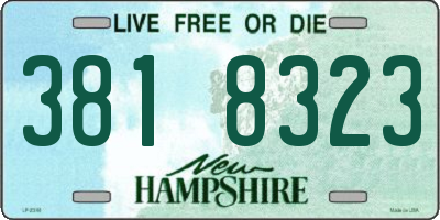 NH license plate 3818323