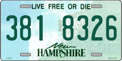 NH license plate 3818326