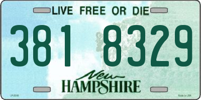 NH license plate 3818329