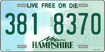 NH license plate 3818370