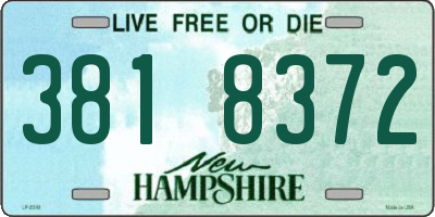 NH license plate 3818372