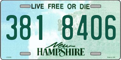 NH license plate 3818406