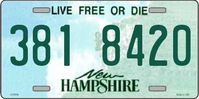 NH license plate 3818420