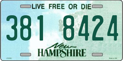 NH license plate 3818424