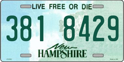NH license plate 3818429