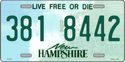 NH license plate 3818442