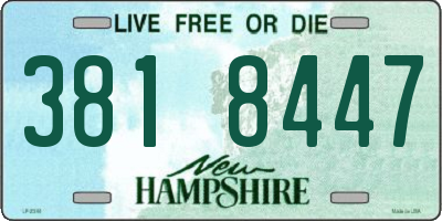 NH license plate 3818447