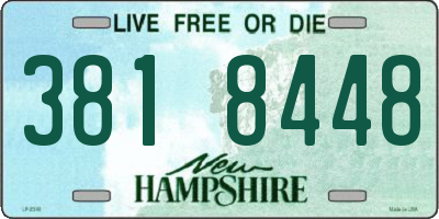 NH license plate 3818448