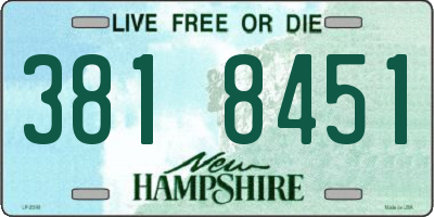 NH license plate 3818451
