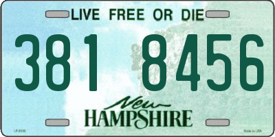 NH license plate 3818456