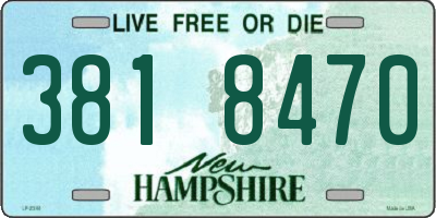 NH license plate 3818470
