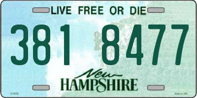NH license plate 3818477