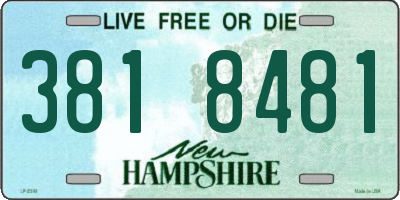 NH license plate 3818481