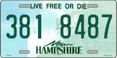NH license plate 3818487