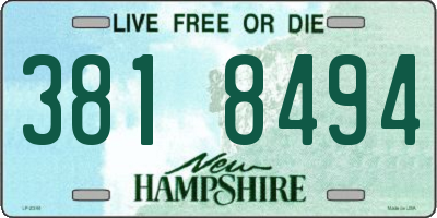 NH license plate 3818494