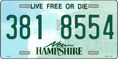 NH license plate 3818554