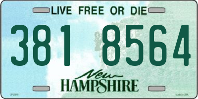 NH license plate 3818564