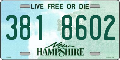 NH license plate 3818602