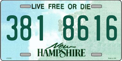 NH license plate 3818616