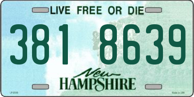 NH license plate 3818639