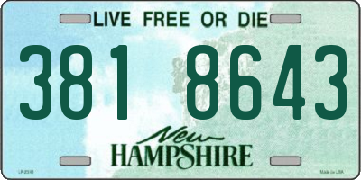NH license plate 3818643