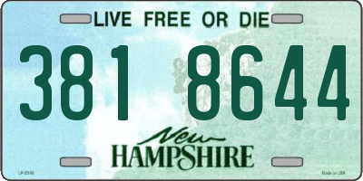 NH license plate 3818644