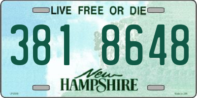 NH license plate 3818648