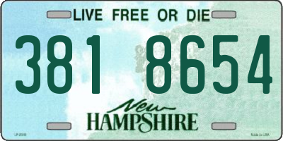 NH license plate 3818654