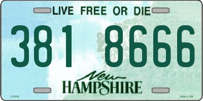 NH license plate 3818666