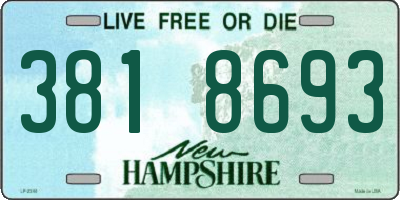 NH license plate 3818693