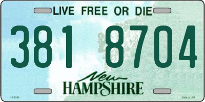 NH license plate 3818704