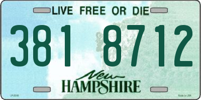 NH license plate 3818712