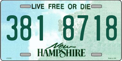 NH license plate 3818718