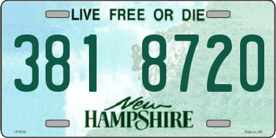 NH license plate 3818720