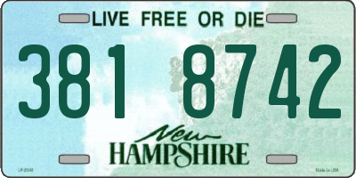 NH license plate 3818742