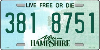 NH license plate 3818751